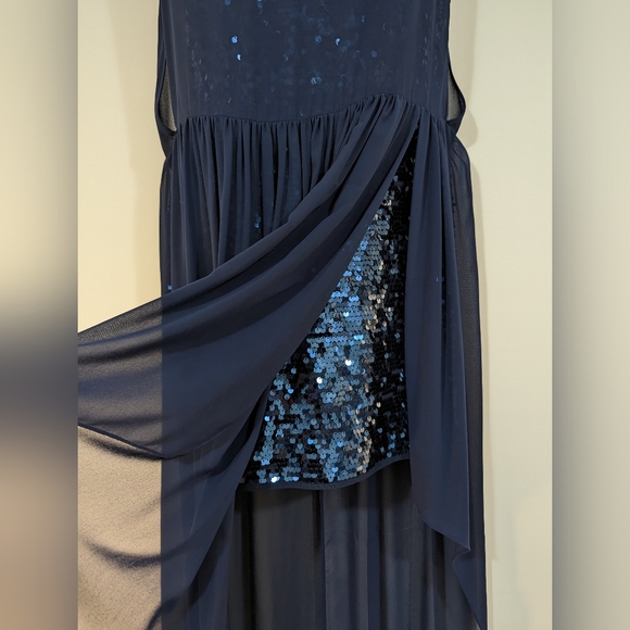 BCBG MaxAzria Katrine Blue Sparkle Party Dress s: 12 - Picture 13 of 16